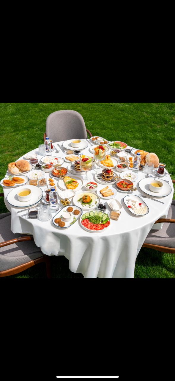 Breakfast table for three
